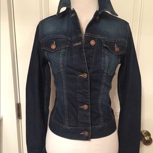 SISLEY JACKET CROPPED BLUE JEAN DENIM Size XS ITALY